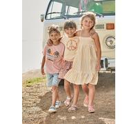 VERTBAUDET Robe à Smocks rayée en Seersucker Fille rayé Jaune 4A