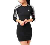 Robe Adidas 3-Stripes Fille Stretch Mini Chemise Enfants Noir/Blanc
