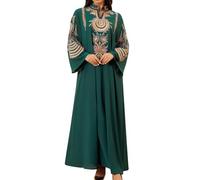 Robe Africaine Jilbab Femme Madras Musulmane Caftan Marocain Tenue Priere Boubou Africain Mariage Kabyle Burkini Abaya Gandoura Ete Mi Longue Fluide Orientale Marocaine