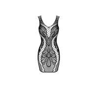 Robe ajourée D608 noir