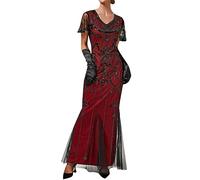 Robe Annee 20 Gatsby Robe Années 1920 Casual Habillée Robe Festive 20s Robe Flapper 2024 Flapper Robe Robe Gatsby Femme Annee 20 Longue 1920s Party Fête Bal Soirée Art Déco