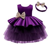 Robe Annee 50 Fille Robes Enfant Fille Festival Chic Et Elegant Dress De Anniversaire Ceremonie Dentelle Plissée Tenue De Soirée en Tullerobe Fluide Vêtement pour Demoiselle d'honneur Carnaval