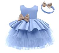 Robe Annee 50 Fille Robes Enfant Fille Festival Chic Et Elegant Dress De Anniversaire Ceremonie Dentelle Plissée Tenue De Soirée en Tullerobe Fluide Vêtement pour Demoiselle d'honneur Carnaval