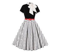 Robe Années 50 60 Femme Vintage À Pois Pin Up Robe Swing Rockabilly Audrey Hepburn 1950 Retro De Cocktail Mariage Ceremonie,Pin Up Rockabilly Annee 50 Femme