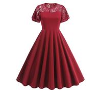 Robe Années 50 Vintage Femme Retro Glamour Pin-Up Chic Et Elegant Robes 2025 Dos Nu Année 50 Swing Casual Dress De Cocktail Soirée Cérémonie Bal