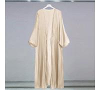 Robe arabe longue printemps/été à manches chauve-souris couleur unie extra modeste, couvre-tout style kimono L,M,S,XLÉtoffe