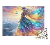 Robe Arc-en-Ciel Puzzle 1000 Pièces Jouet en Bois Jeu D'Intelligence Décoration Intérieure Sea of Clouds Challenge Toy Adultes & Enfants des 14 Ans 1000pcs (75x50cm)