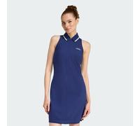 adidas Damen Seasonal Essentials Colorpop Dress with Embroidered Graphic, Dark Blue/White, XXS