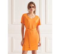 Superdry The Waist Mini Short Sleeve Short Dress Orange S Femme