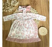 Robe avec un long ourlet en tulle. manches, Cherry Blossom, Mamatti, crème/poudre, taille 92