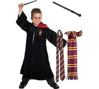 Rubie's Déguisement Harry Potter – robe, écharpe, cravate et baguette – Noir