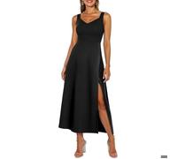 Robe - BBONLINEDRESS - Robe de soirée maxi - Coupe trapèze - Col en V - Noir stretch XL