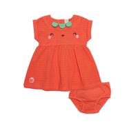 Robe Bébé Avec Bloomer En Tissu Et Motif Petite Fraise Rouge 9/12M(71/74)
