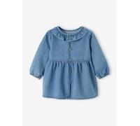 VERTBAUDET Robe en Denim bébé col volanté Stone 36M(97CM)