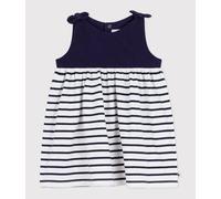 Robe bébé en coton sans manches, rayée Petit Bateau - bleu - Taille 12 mois 12M bleu/blanc