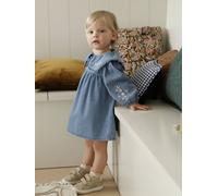 Robe bébé en denim brodé stone 12M(74CM)