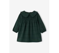 Robe bébé en flanelle vichy vert 6M(67CM)