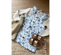 Robe bébé en jean écrue océan d'amour ecru 4A(104CM)