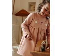 Robe bébé en molleton matcha rose 6M(67CM)