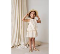 Robe bébé en popeline poésie d'été vanille 24M(86CM)