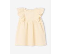 Robe bébé en seersucker rayé jaune 6M(67CM)