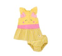 Robe Bébé En Tricot Avec Bloomer Jaune 0/1M(50/54)