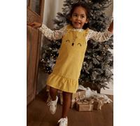 Robe bébé en velours côtelé adele jaune 9M(71CM)