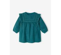 Robe bébé en velours côtelé bleu canard 18M(81CM)