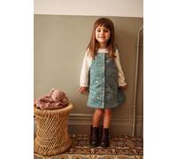 Robe bébé en velours côtelé naya bleu 6M(67CM)