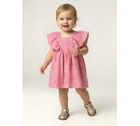 Robe bébé fille broderie anglaise rose 6M(67CM)