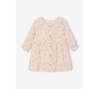 Robe bébé fille en gaze de coton écru 3M(60CM)