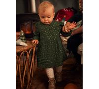 VERTBAUDET Robe bébé Fille en Gaze de Coton Ouverture décalée Vert foncé imprimé 36M(97CM)