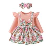 Robe Bébé Fille Naissance 3-24 Mois Robe Princesse Fille Manche Longue Dessin Anime Amour Papillon Fleur Automne Robe De Soirée Fille Chic Et Elegant Vetement Bebe Fille Pas Cher (RD2, 12-18 mois)