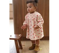 Robe bébé imprimée de petits coeurs rose poudré 36M(97CM)