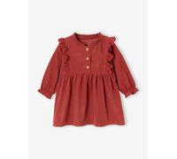 VERTBAUDET Robe Bébé Velours Volants en Broderie Anglaise