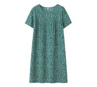 Robe Belgique d'été en Coton et Soie, Manches Courtes, pour Femmes d'âge Moyen, vêtements de Maison Amples, vêtements de Nuit pour Personnes âgées, Grande Taille, Nouvelle Pull T (Khaki, One Size)