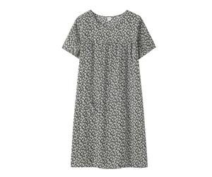 Robe Belgique d'été en coton et soie, manches courtes, pour femmes d'âge moyen, vêtements de maison amples, vêtements de nuit pour personnes âgées, grande taille, nouvelle Pull T Shirt (Red, One Size)