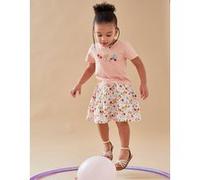 Robe bi-matière à manches courtes, multicolore 18M