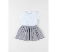 Robe bi-matière à manches courtes, tricolore 6M