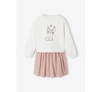 Robe bi-matière Disney® Marie les Aristochats gardenia/rose poudré 5A