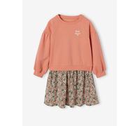 Robe bi-matière fille corail 12A