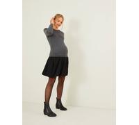 Robe bi-matière grossesse et allaitement gris foncé chiné 38/40