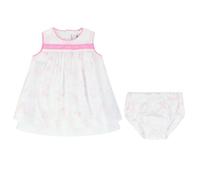 Robe blanche et rose pour bébé fille 9 mois