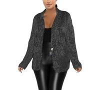 Robe Blazer Femme Veste Velours Noire Chic Mariage Tweed Grande Taille Courte pour Tailleurs-Jupes Léopard Ensemble Tailleur Pantalon Et Elegant sans Manche Officier Mi Saison~