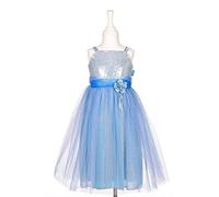 Robe bleu et argent Celena 5-7ans
