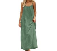 Robe Blue Jolie Dos Nu Robe Femme Chic Et Elegant BohemeRobe Ete Femme Fluide Dos Nu sans Manches pour Robes Maxi D'éTé pour La Plage Dress Casual Longue Et Fluide à Bretelles Spaghetti Dress