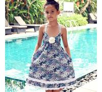 Robe bohème fleurie liberty eugenie violet lilas 9/10A