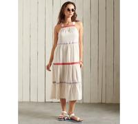 Robe brodÃ©e sans manches femme Superdry Blanc 40