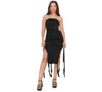Robe bustier moulante à fronce et volants en bas.Dotée de deux fentes sur les côtés.Modèle avec liseret adhérant. pour femme - XXL