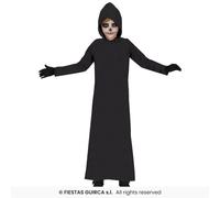 Robe Capuche Noire Grim Reaper Scream Déguisement Halloween Fantaisie Âge 3-12